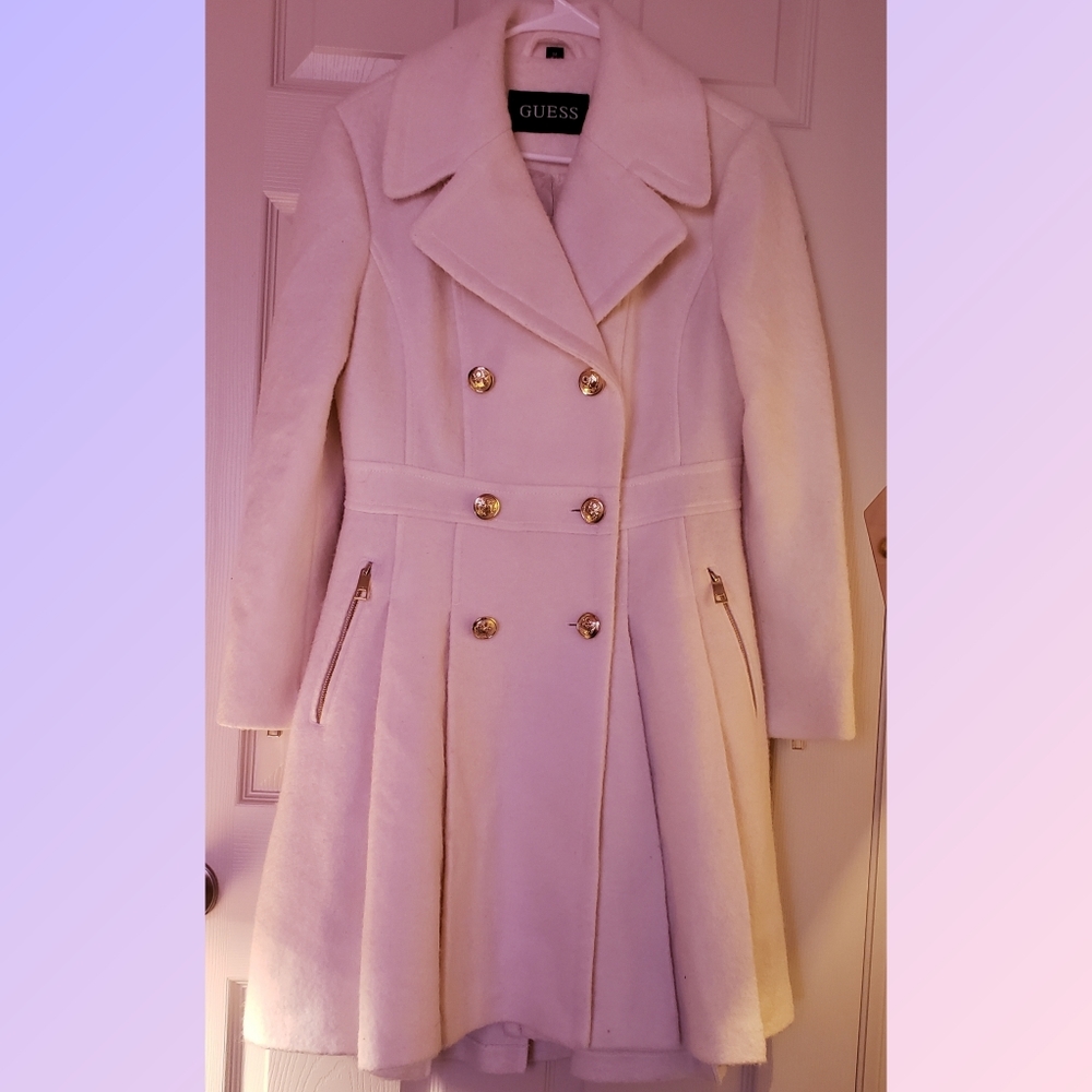 White GUESS Coat